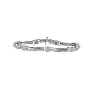 2.00 Carat Round Cut Diamond Fancy Bracelet